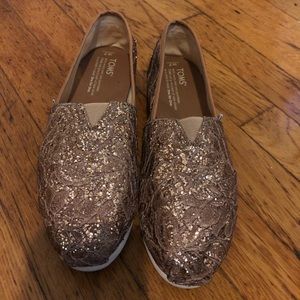 Gold Sequin Toms ✨